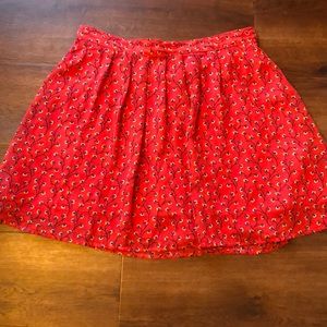 Red A-Line Skirt